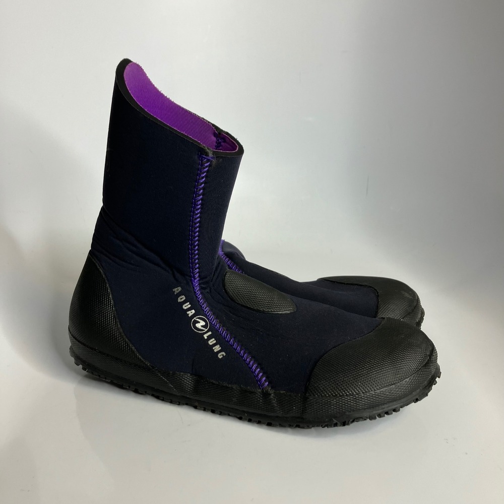 Aqua Lung black ellie ergo 5mm neoprene diving boots pull on  women's size 8